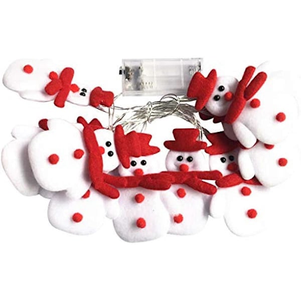 Rpporm LED Träd Jul Snögubbe Julfest Dekoration Ljusslingor Jul LED-ljus Lampor med Transparent Tråd (flerfärgad One Size) O-3m 20lights