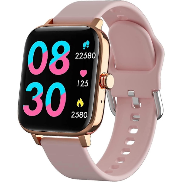 Smartklocka Luoba 169 Full Touch SvaraRing Android Smartwatch för Kvinnor Män Fitness Tracker med Pulsmätare Sömnmonitor Kaloriräknare Stegräknare pink
