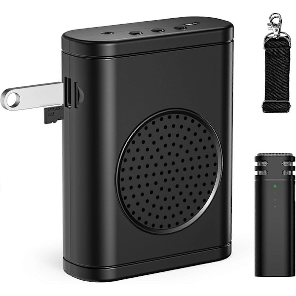 Trådlös röstförstärkare med trådlös lavaliermikrofon, Bluetooth-högtalare, PA-system