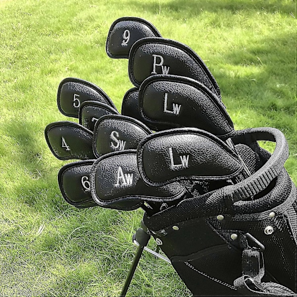 12 st läder golf järnklubbor huvudskydd set passar alla märken Callaway