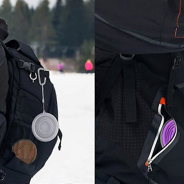 4 st Hopfällbara Resemuggar med Lock, Portabla Silikon Multifunktionella Infällbara