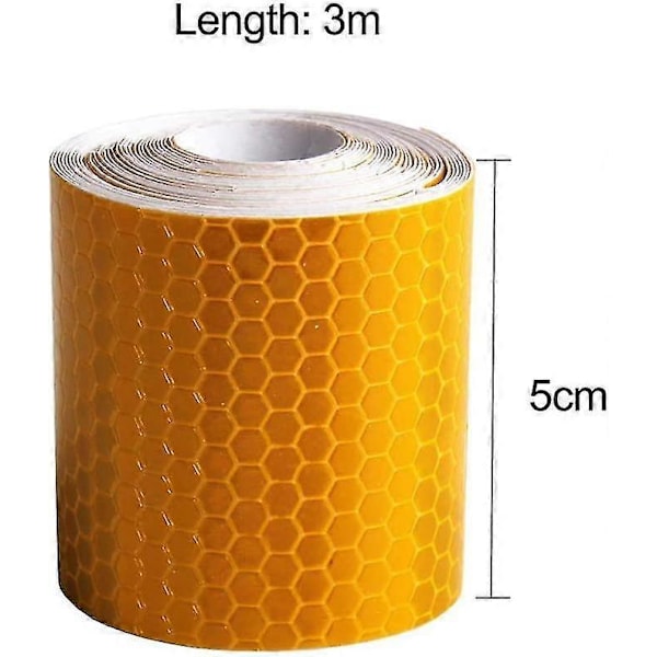 Reflextejp 3 st Wanxida Reflextejp Säkerhetsreflextejp Varningsnatt Synlighet Med Honeycomb Pil 5cm X 3m