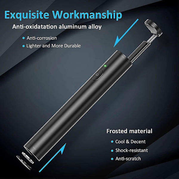 Selfie Stick Bluetooth, Lättviktig Aluminium Allt-i-ett Utdragbar Selfiepinne Kompakt Design, Kompatibel Med Iphone 13/13 Pro Max/12 Pro/12/11 Pro