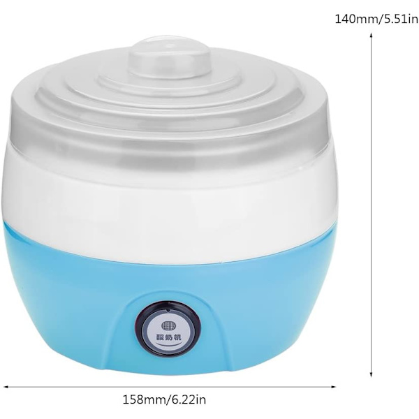 1L Elektrisk Automatisk Yoghurtmaskin för Hushåll (Blå)