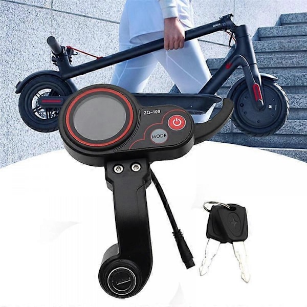 ZQ-100 Mätare för körsträcka med justerbar hastighet, elmätare för elscooter, 6-pins display för elscooter