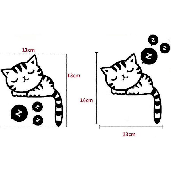 Väggdekor för Strömbrytare - Sovande Katt Design - Populär Produkt
