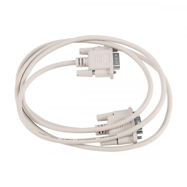 1.4M RS232 DB9 9-stift Hane till VGA Video 15-stift Hane Adapterkabel Ljusgrå
