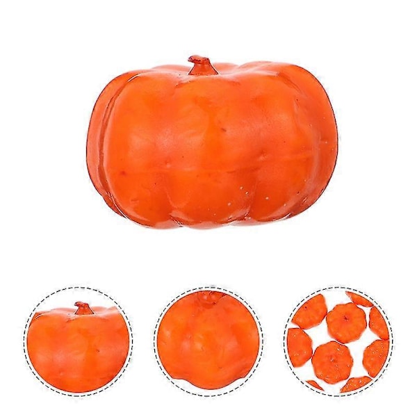 50 st simulerings orange pumpa rekvisita utsökta pumpa ornament för dekor
