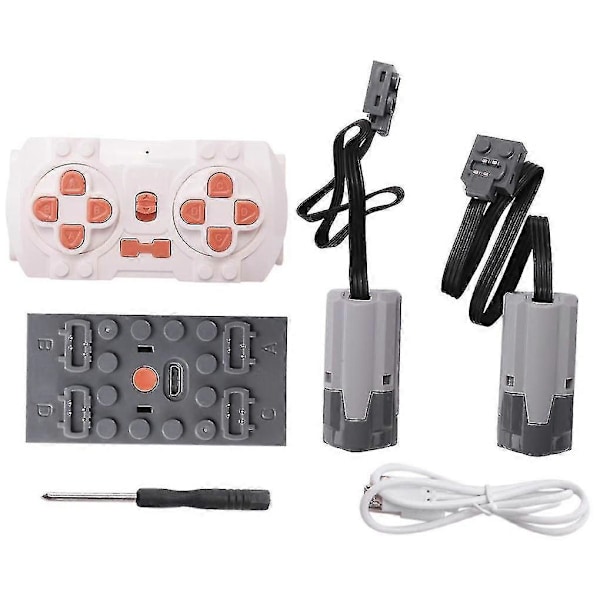 1 set Power Function Motor App Fjärrkontroll Programmering 2 Medium Motor Set Diy Byggkloss För