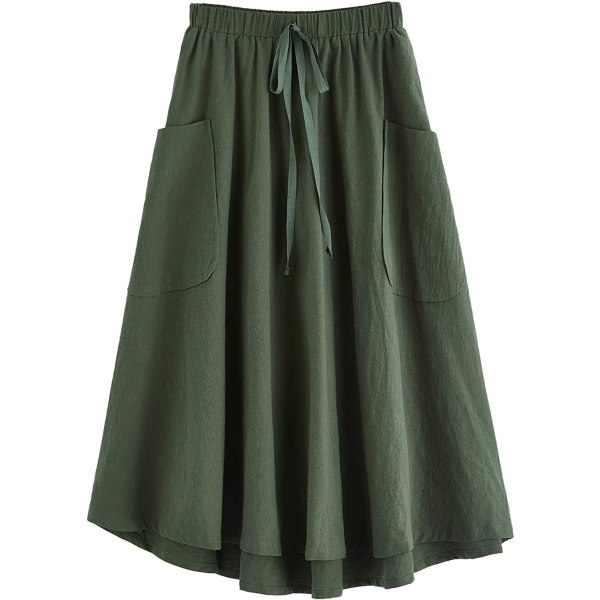 Mellanlång kjol för kvinnor