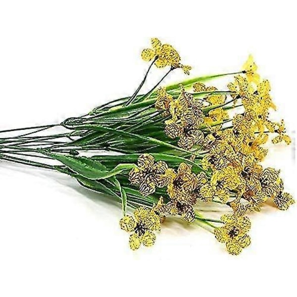 Set med 6 UV-resistenta konstgjorda lila blommor
