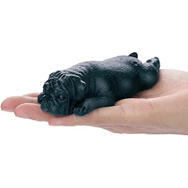 Rpporm Rolig Valp Stressleksak Kawaii Mops Presenter Leksaker Squishyies Leksak Baby Snurrleksak (Svart One Size) White