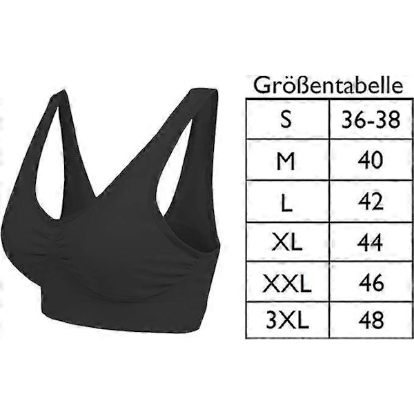 Bekväm BH för damer, Klassisk dam-bystier, Push Up och utan bygel, 1-pack, 4-pack Multicolor XL