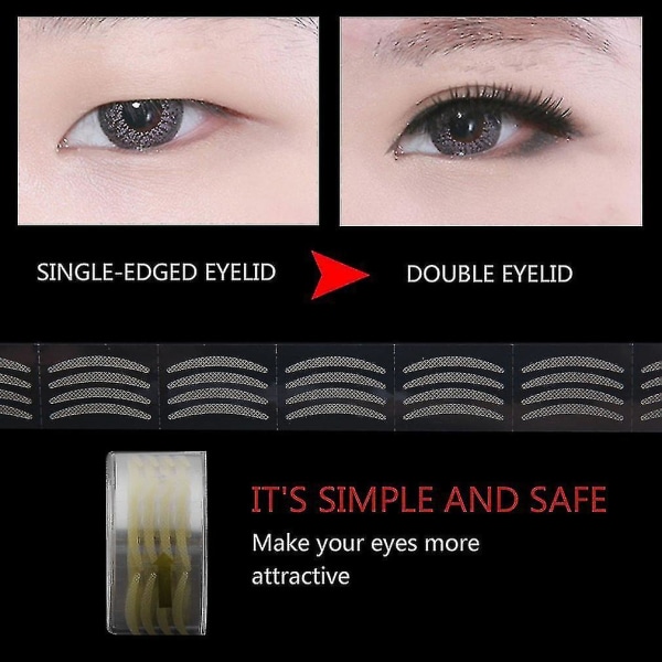 Osynliga klistermärken med dubbelt ögonlock