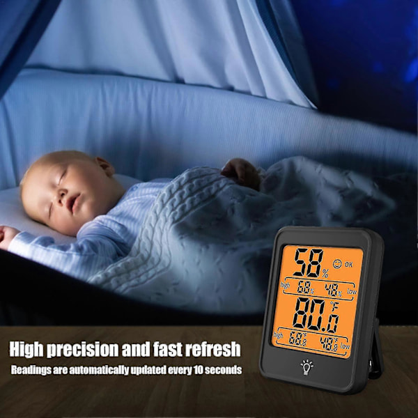 Generisk Lufttemperatur Termometer, Rum Hygrometer Termometer | Temperatur- och Luftfuktighetsmätare för Barnrum, Vardagsrum, Källare, Växthus, O