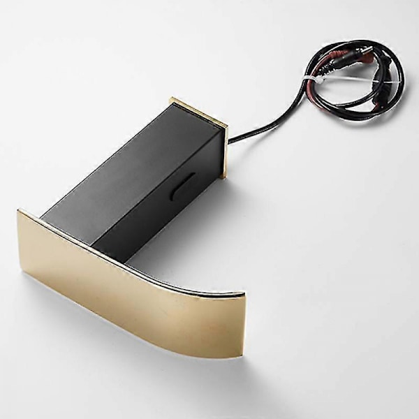 Smart Automatisk Rörelsesensor svart Guld badrum Vattenkran Elektrisk Infraröd handfat blandare