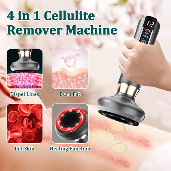 Varily Anti-Cellulit Massager för Mage Midja Armar - Smärtlindring med Bluile Teknologi (Grå)