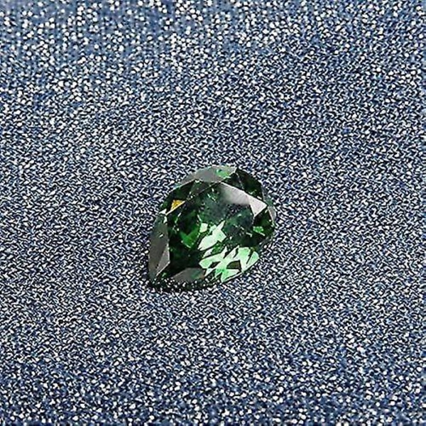 1 st Grön Droppformad Smaragd Lös Ädelsten
