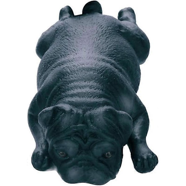Rpporm Rolig Valp Stressleksak Kawaii Mops Presenter Leksaker Squishyies Leksak Baby Snurrleksak (Svart One Size) Black