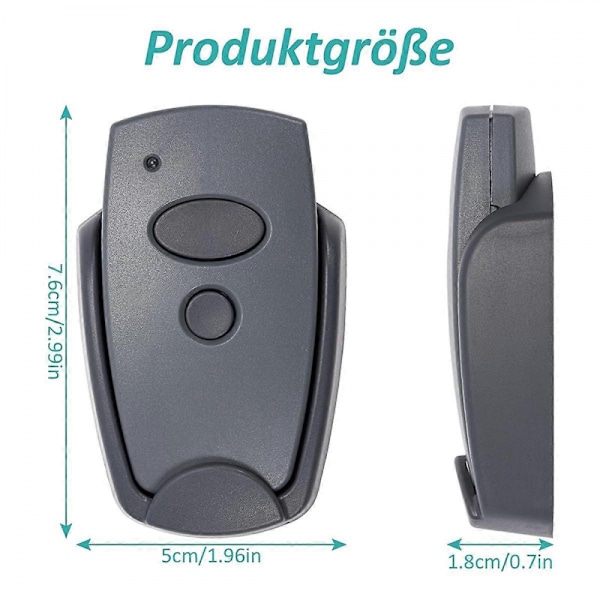 Garageportöppnare, 2-pack garageportsfjärrkontroll 868MHz för Digital 302, 304 fjärrkontroll