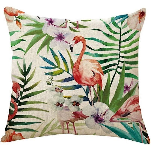 Suneast Tropiska Gröna Blad Kuddfodral Växt Blomma Palmblad Dekorativt Prydnadskudde Fodral Fyrkantigt Örngott för Hem Soffa Säng Vardagsrum Style 18