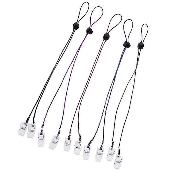 1 set 10 st justerbara servettklämmor praktiska haklappsfästen (blandade färger)
