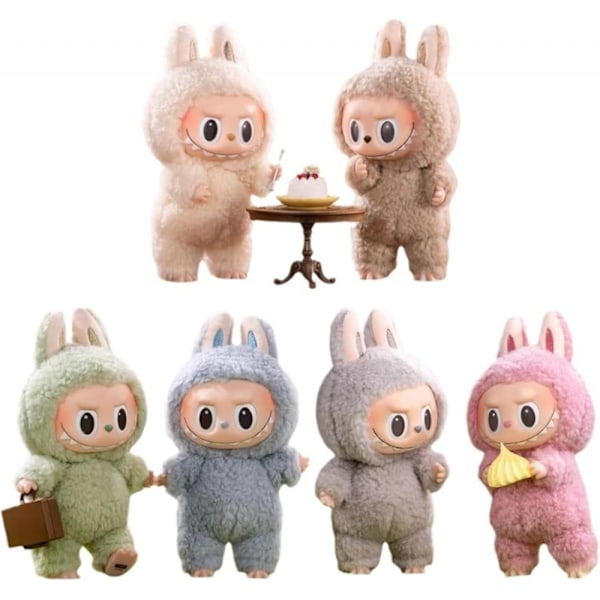 POP MART Labubu The Monsters Etciting Macaron Plysch Serie (1 Blind Box Figurer)