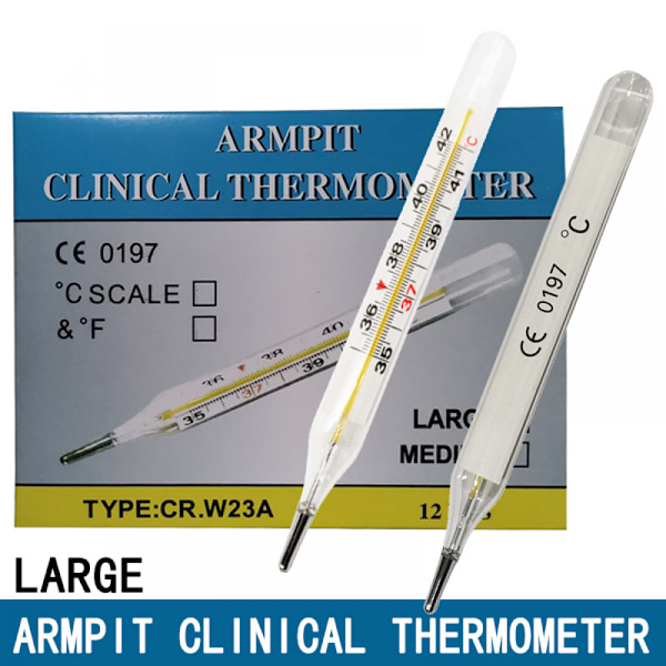 Termometer för vuxna, oral termometer i glas för feber 35-42c