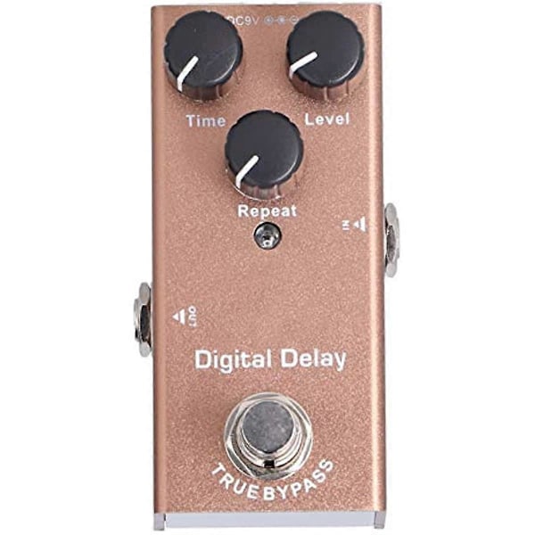 Mini Gitarr Delay Effektpedal Enkel Digital Delay Ljudprocessor med True Bypass