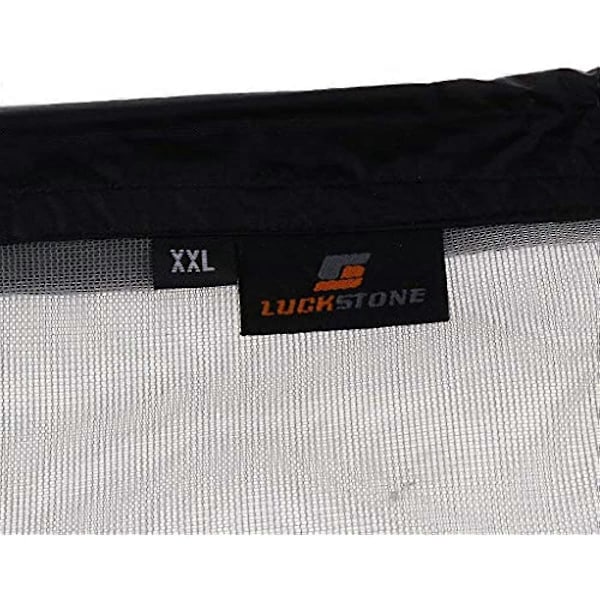 2 st Mesh Dragsko Förvaringsväska Nylon Glidande Återanvändbar Packpåse Meshväska för Leksaker Mat Resor Vandring Camping (XXL Svart+ L Grön)