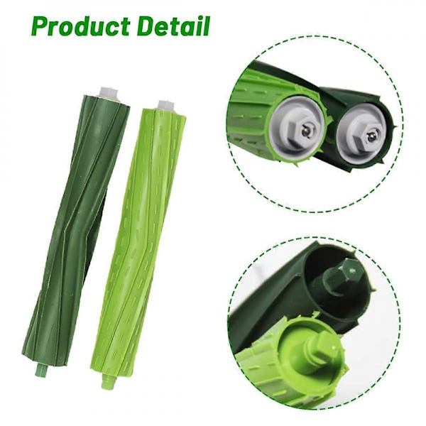 4 Set Gummivalsborstar Ersättningsdelar Kompatibla med IRobot Roomba I7 I7+ I1 I1+ I6 I6+ I3