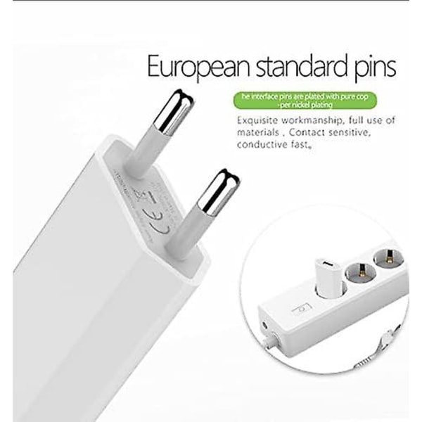 2-stift europeisk USB power Eu-plugg Wall Char