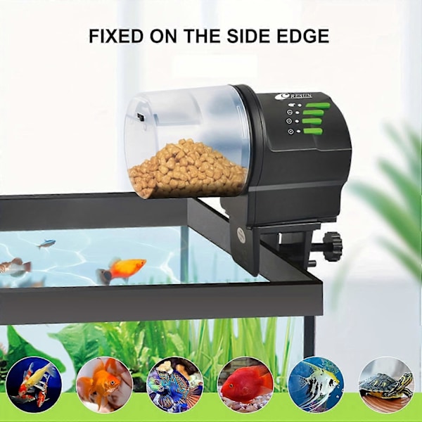 Automatisk fiskmatare för akvarium, automatisk matdispenser för akvarier och sköldpaddslådor