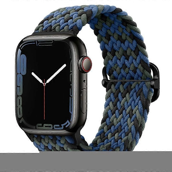 Armband Kompatibelt med Apple Watch Armband, 38 mm, 40 mm, 41 mm, för Män och Kvinnor, Justerbart Elastiskt Armband Kompatibelt med iWatch Series camouflage blue 42 mm 44 mm 45 mm 49 mm