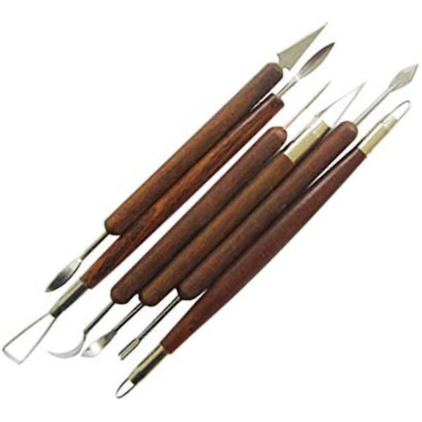 HEALLILY 6 st Lerskulpturverktyg Keramik Startverktyg Lermodellering Mejselverktyg Snideriverktyg Kit Tillbehör för Konst DIY Hantverk
