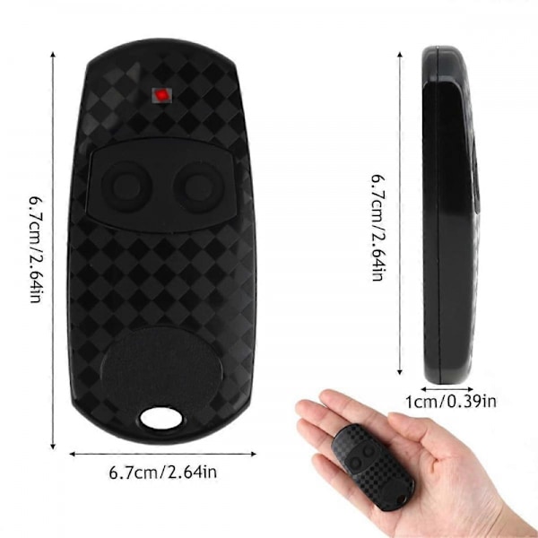 3-pack Garageport Fjärrkontroll Nyckel för TOP-432EE, 433.92MHZ, Universell Grind Fjärrkontroll för CAM TOP-432EE, TOP-432EV
