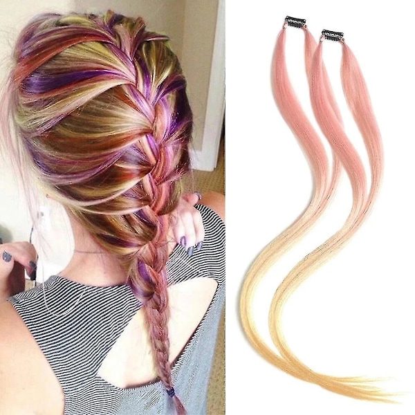 Clip On Hair Extension Three Color Ombre Hair Extensions 11-baoshilan 26 tum