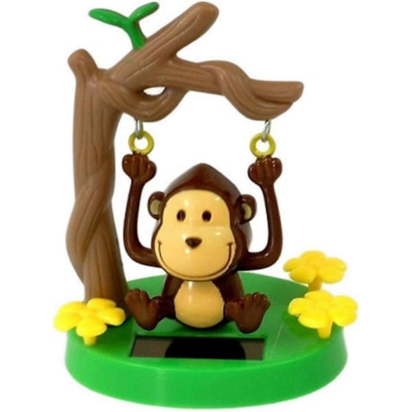 Peegsan Soldriven Dansande Leksak Soldriven Dansande Djur Solar Swing Apa Gungande Animerad Bobble Dancer Leksak Bildekor Barnleksaker För Kontor W