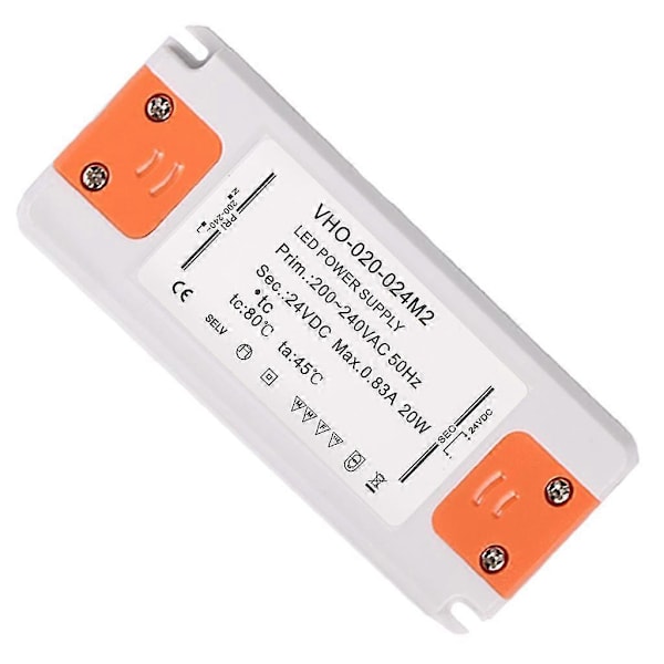 LED Transformator-20W, 1.67A - Konstant Spänning för LED-strips och G4 etc