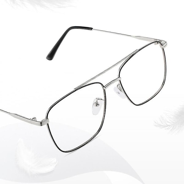 Anti-blå glasögon Retro metallram glasögon män och kvinnor A