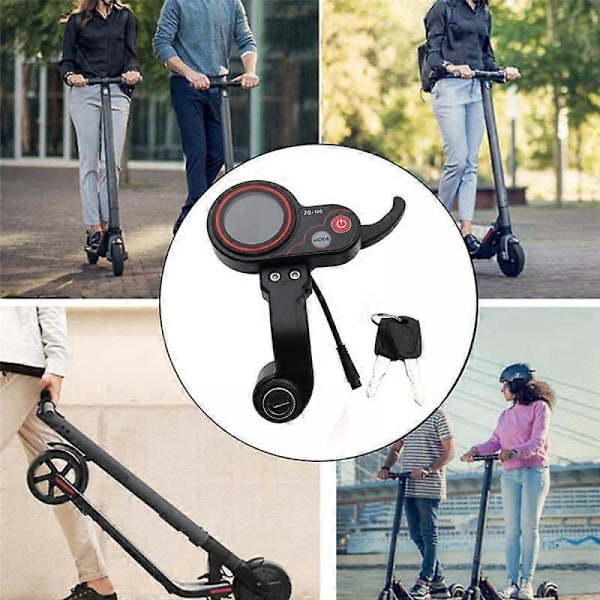 ZQ-100 Mätare för körsträcka med justerbar hastighet, elmätare för elscooter, 6-pins display för elscooter