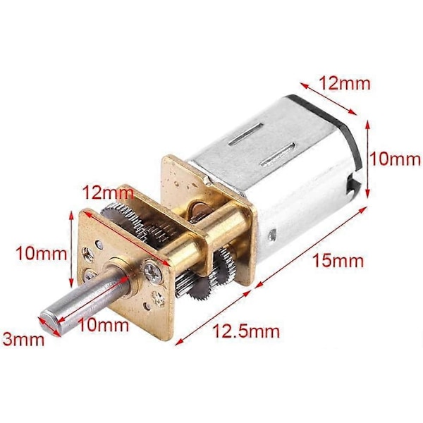 DC 6V DC Växelmotor, Reduktionsväxellåda Motor 10/15/20 RPM för Leksaksbil Intelligent Robot, Modellflygplan, Motorleksaker, Reduktionsmotor