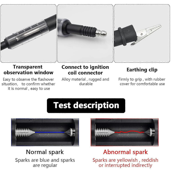 Tändstiftstestare Motor Tändspole Testare Diagnostikverktyg