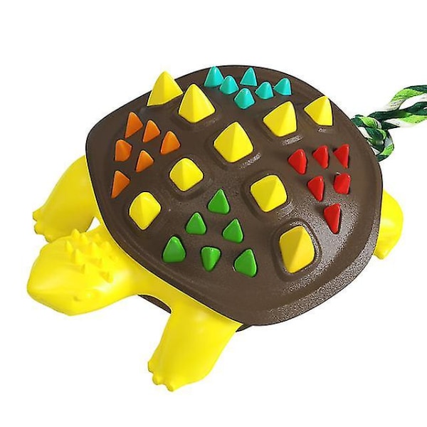 Meows Dog Chew Toys Tandborste Sköldpadda Form Gnid och ren tand