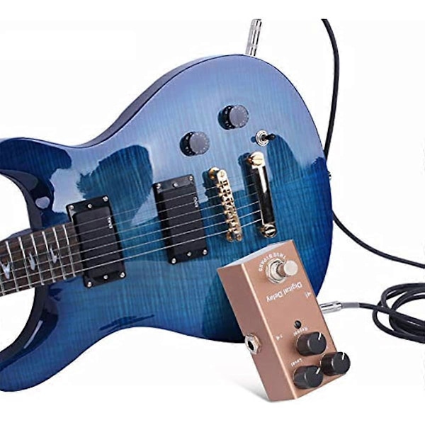 Mini Gitarr Delay Effektpedal Enkel Digital Delay Ljudprocessor med True Bypass