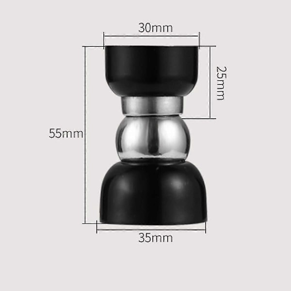 3 Delar Magnetisk Dörrstopp, Dörrstoppar i Rostfritt Stål för Vägg- eller Golvmontering med Skruvar - 55x34x30mm