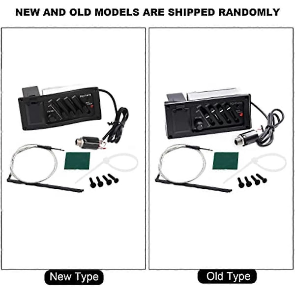 4-bands Gitarrmick EQ-7545R Gitarförförstärkare Equalizer Stöd BASS MIDD TREB PRES och Lämplig för Klassiska Akustiska Folkgitarrer Spelande Tillbehör