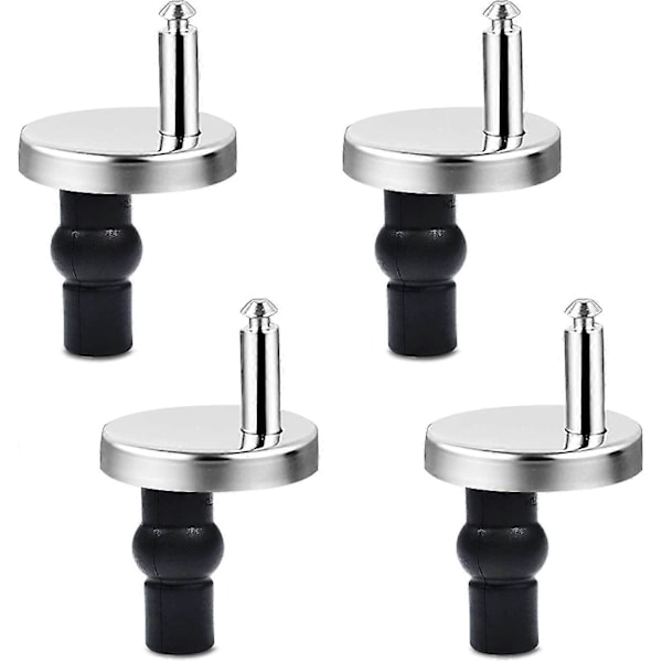 4-pack Toalettsitsfästen, Snabbkoppling Toalettsitsfästen, Mjukstängande Toalettsitsgångjärn, Toalettsits Toppfästen Ersättningskit med Gummi Scr