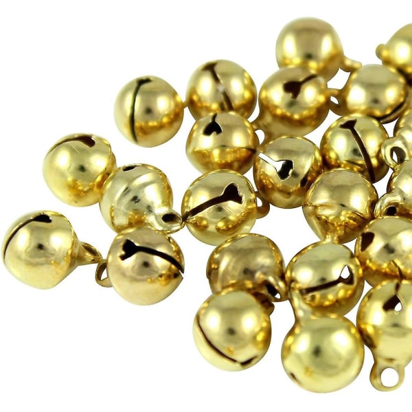 100 bitar metall dekorativa Bellcraft Bells, gör-det-själv klockor Guld