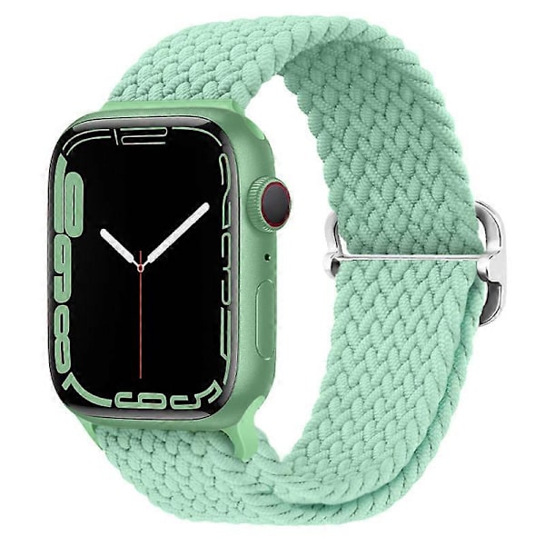 Armband Kompatibelt med Apple Watch Armband, 38 mm, 40 mm, 41 mm, för Män och Kvinnor, Justerbart Elastiskt Armband Kompatibelt med iWatch Series light green 42 mm 44 mm 45 mm 49 mm